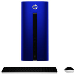 HP Pavilion 550-031na Desktop PC, Intel Core i3, 8GB RAM, 1TB, Blue